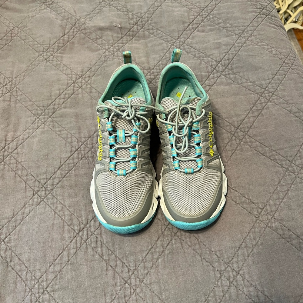 Columbia Waterproof PFG Women's Gray and Blue Sneakers
